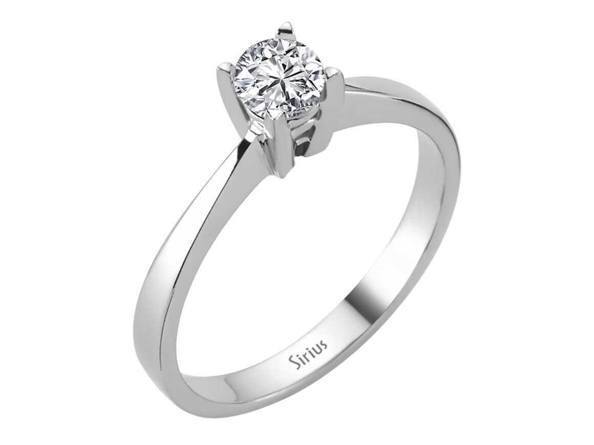 0,33 Karat Diamant Solitaire Ring - handgefertigter Diamantschmuck aus Feingold | Sirius Diamant