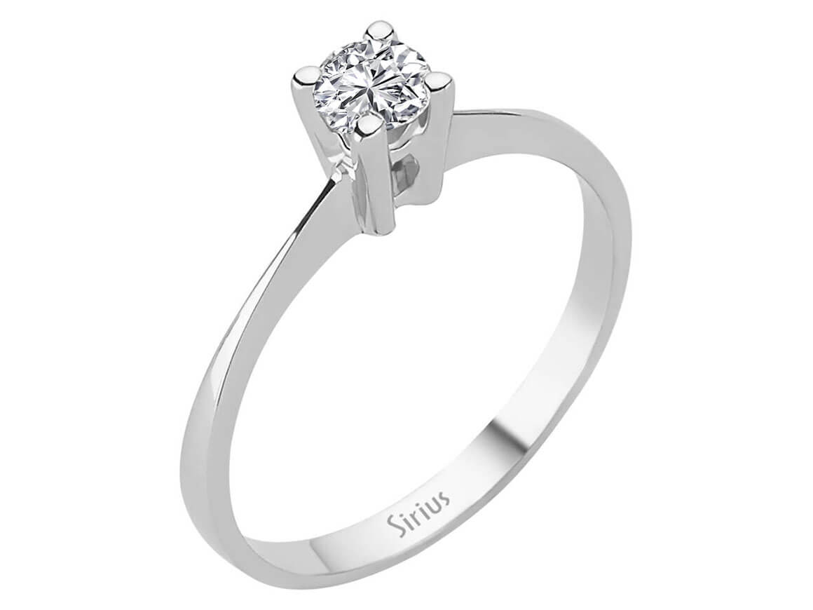 0,27 Carat Diamant Solitaire Ring - handgefertigter Diamantschmuck aus Feingold | Sirius Diamant