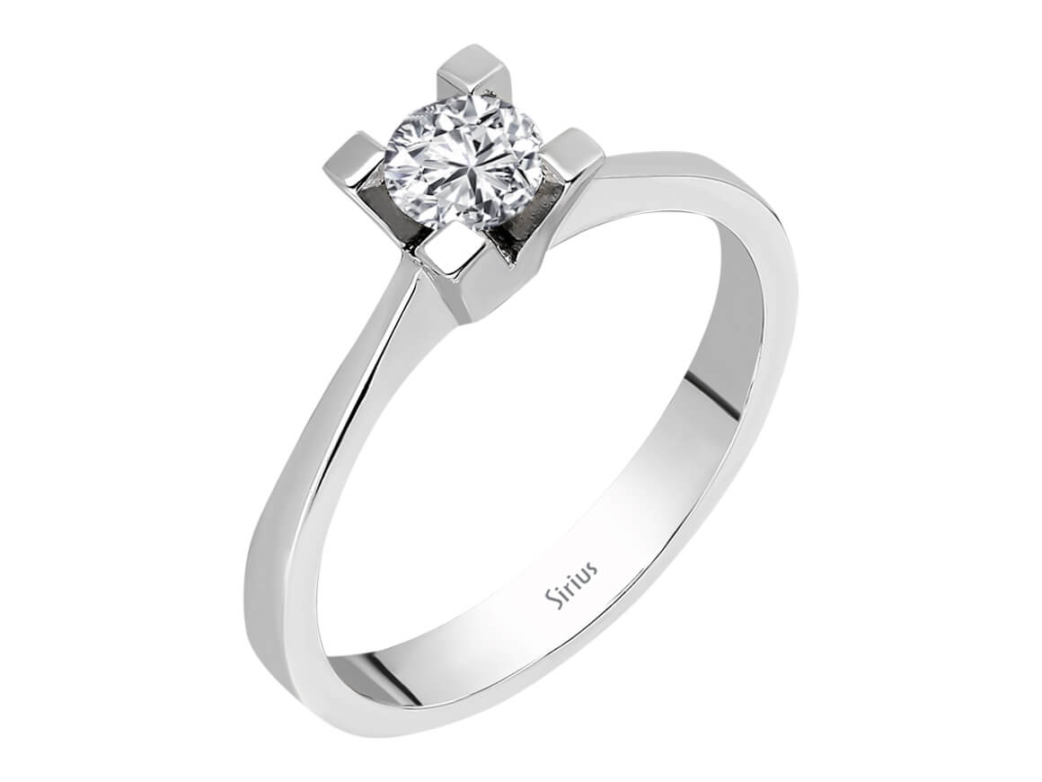 0,45 Karat Diamant Solitär Ring - handgefertigter Diamantschmuck aus Feingold | Sirius Diamant