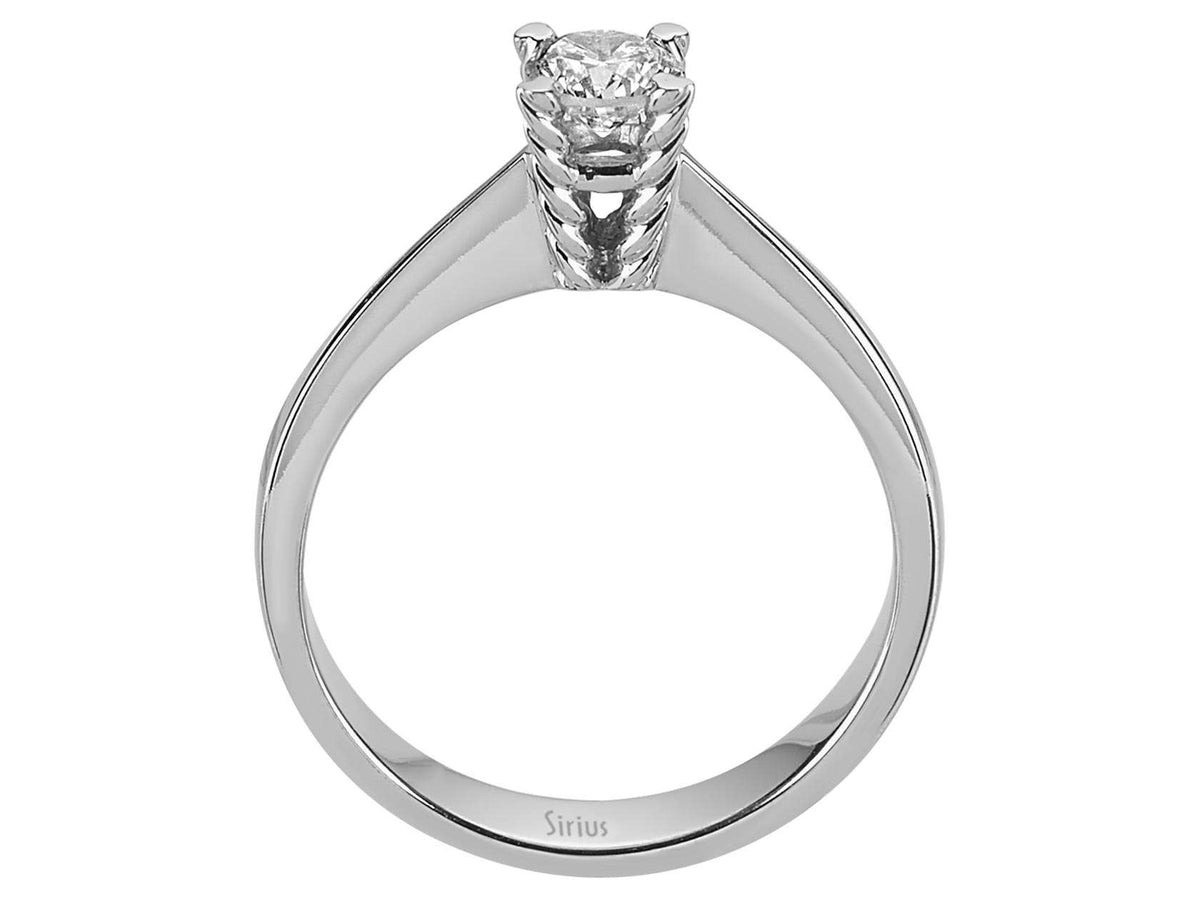 0,39 Karat Diamant Solitaire Ring - handgefertigter Diamantschmuck aus Feingold | Sirius Diamant