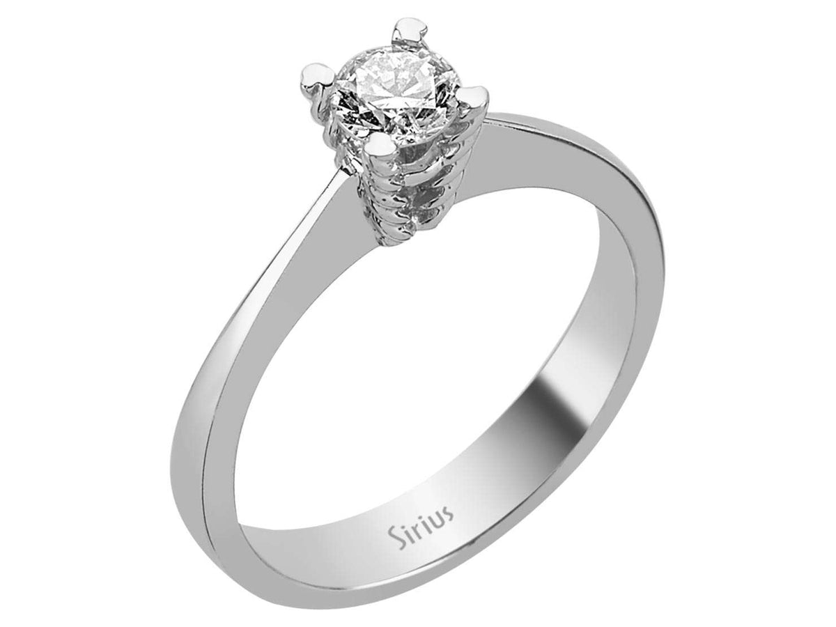 0,39 Karat Diamant Solitaire Ring - handgefertigter Diamantschmuck aus Feingold | Sirius Diamant