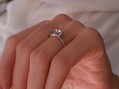 0.45 carat diamond solitaire ring