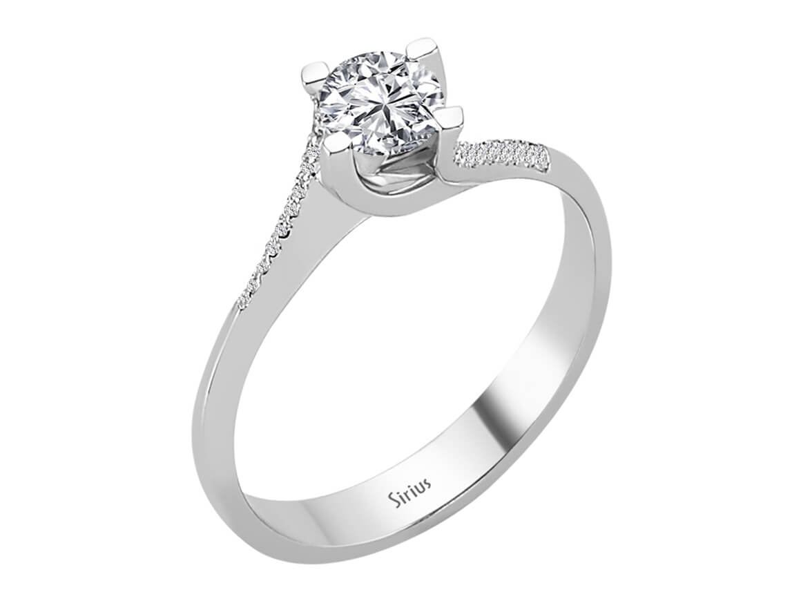 0,45 Carat Diamant Solitär Ring - handgefertigter Diamantschmuck aus Feingold | Sirius Diamant