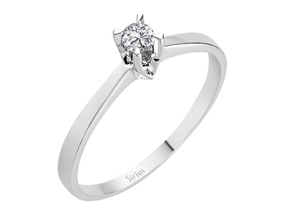 Bague solitaire en diamant de 0,13 carat