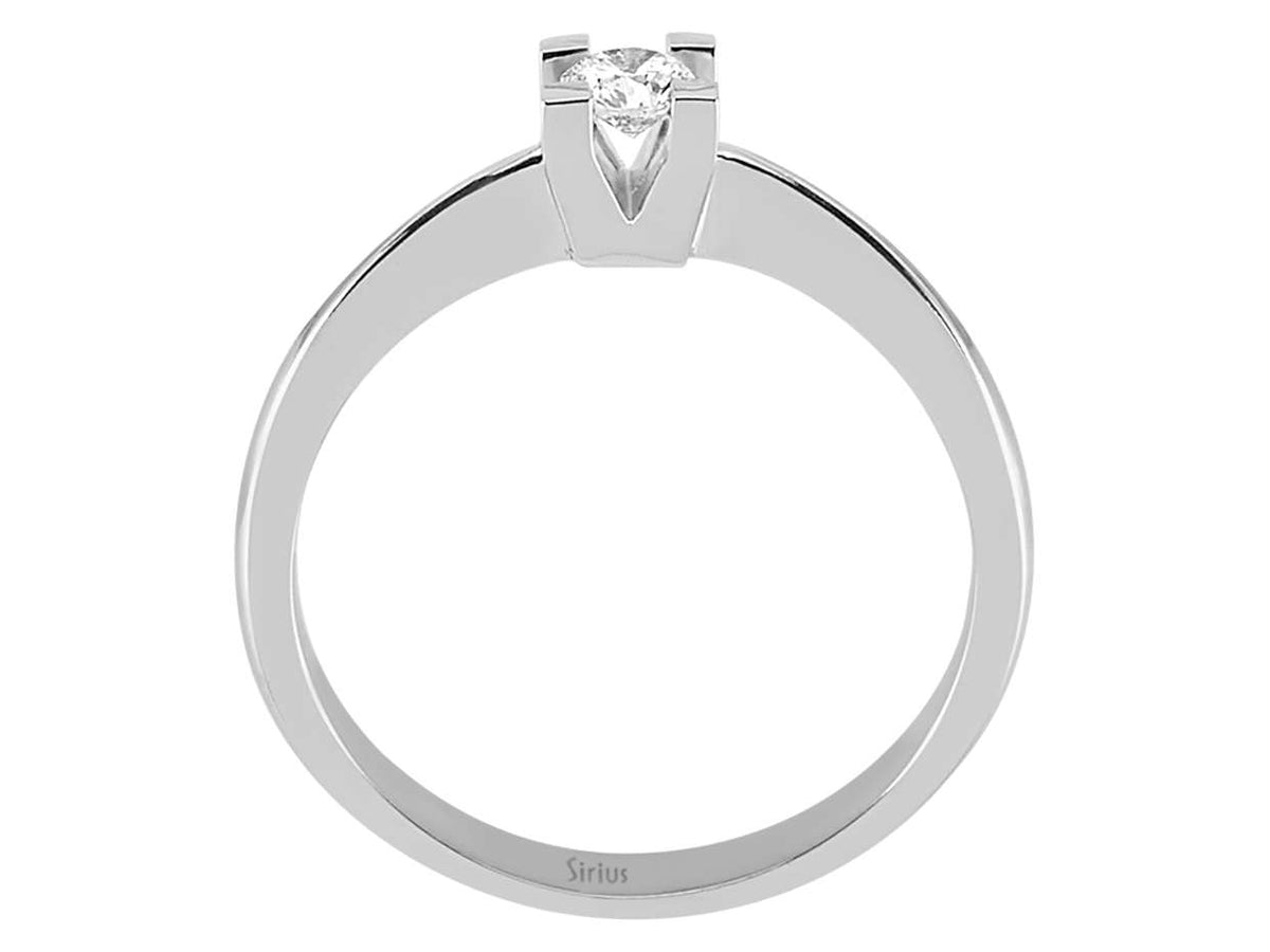 0,17 Karat Diamant Solitaire Ring - handgefertigter Diamantschmuck aus Feingold | Sirius Diamant