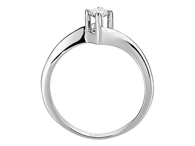 Bague solitaire en diamant de 0,16 carat