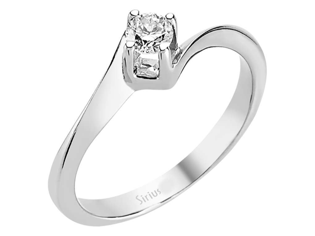 0,16 Karat Diamant Solitär Ring - handgefertigter Diamantschmuck aus Feingold | Sirius Diamant