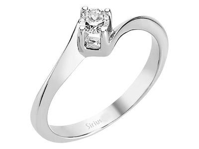 Bague solitaire en diamant de 0,16 carat