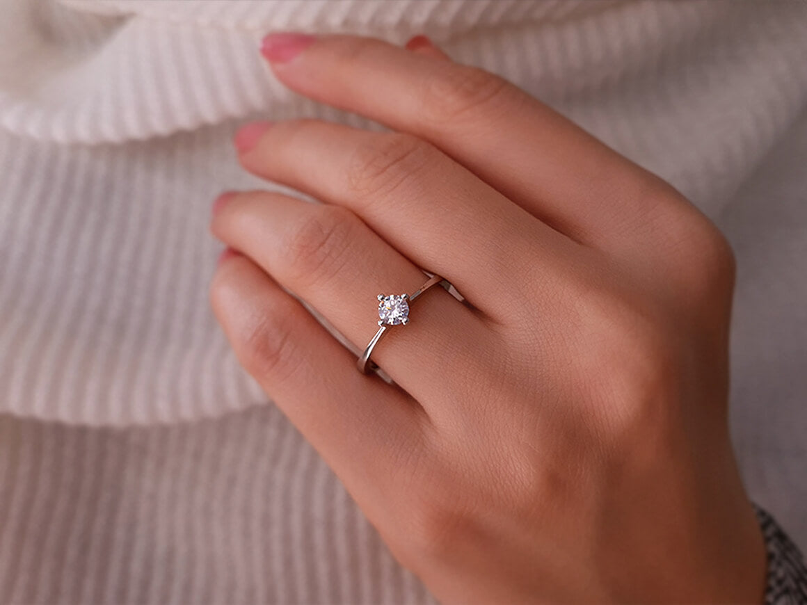 0,34 Karat Diamant Solitär Ring