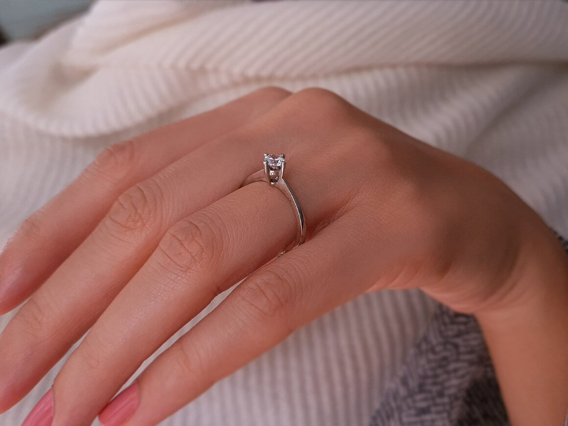 0.34 carat diamond solitaire ring