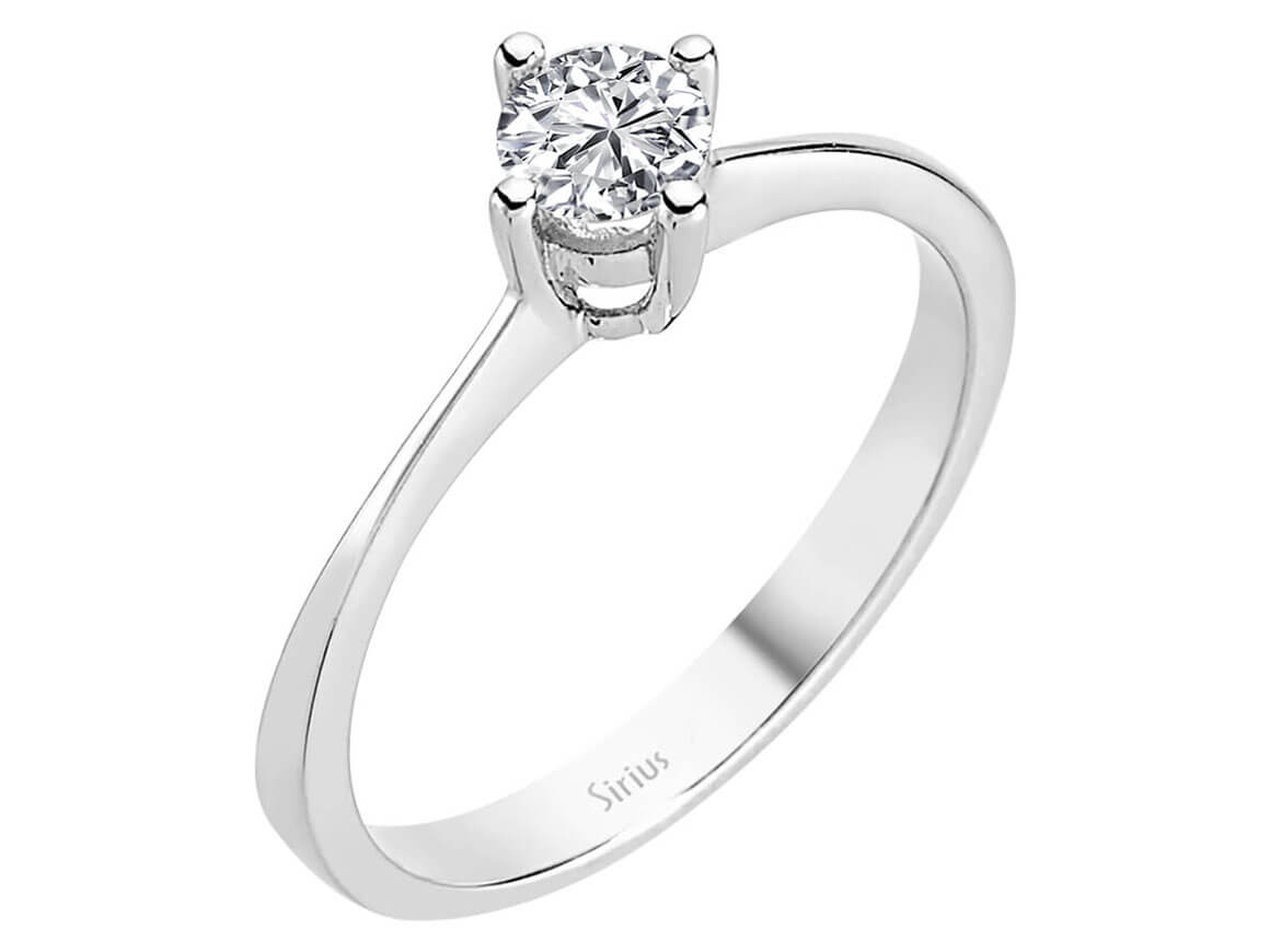 0,34 Karat Diamant Solitär Ring - handgefertigter Diamantschmuck aus Feingold | Sirius Diamant