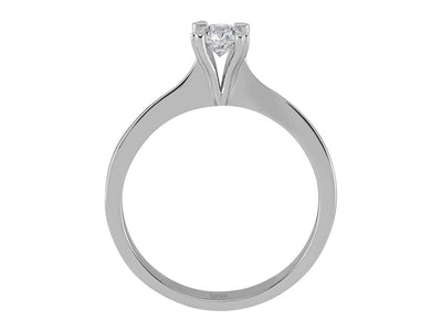 0.31 Carat Diamond Solitaire Ring in 18K