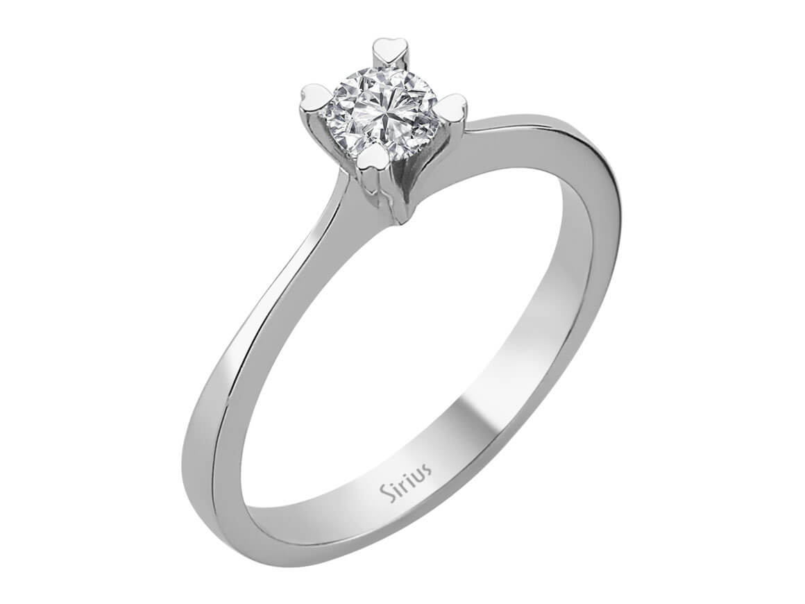 0,31 Karat Diamant Solitaire Ring in 18K - handgefertigter Diamantschmuck aus Feingold | Sirius Diamant