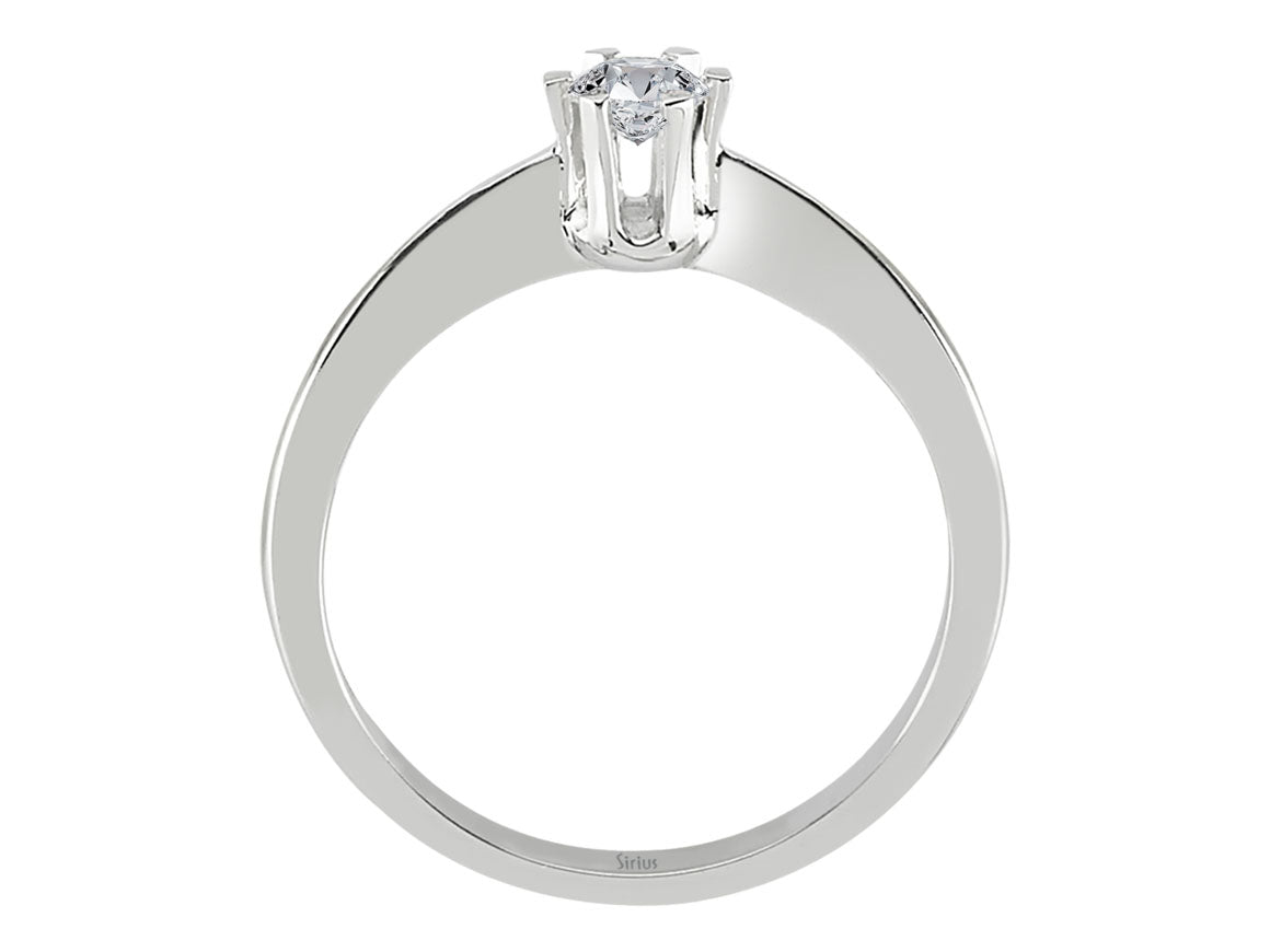 0,21 Carat Diamant Solitaire Ring in 18 K - handgefertigter Diamantschmuck aus Feingold | Sirius Diamant