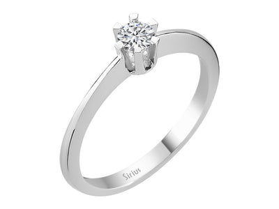 Bague solitaire en diamant de 0,21 carat en or 18 carats