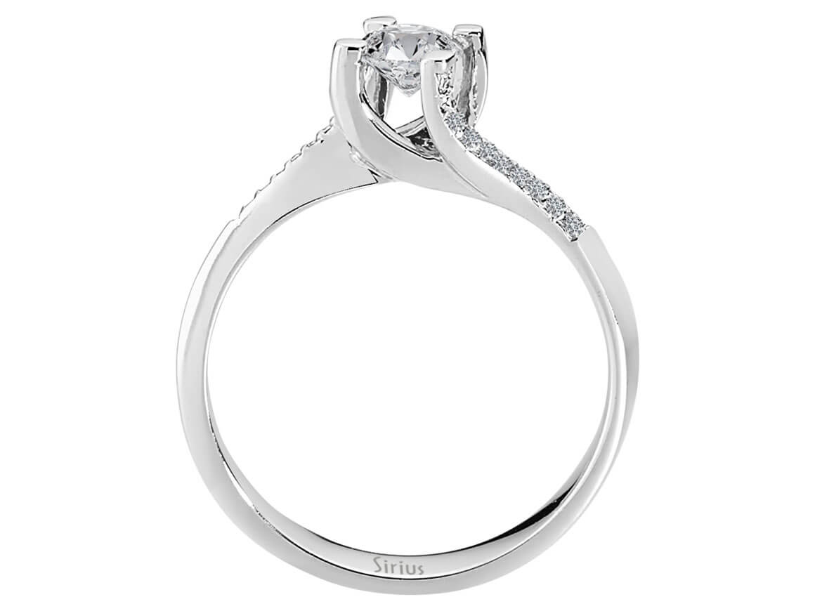 0,35 Karat Diamant Solitaire Ring - handgefertigter Diamantschmuck aus Feingold | Sirius Diamant