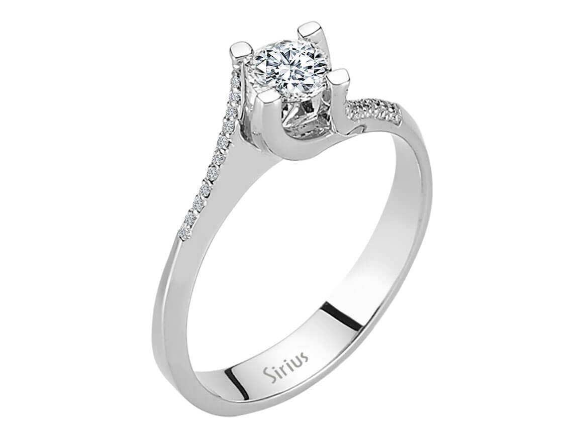 0,35 Karat Diamant Solitaire Ring - handgefertigter Diamantschmuck aus Feingold | Sirius Diamant