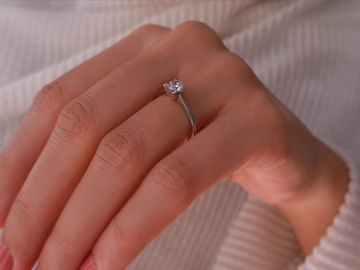 0.37 carat diamond solitaire ring