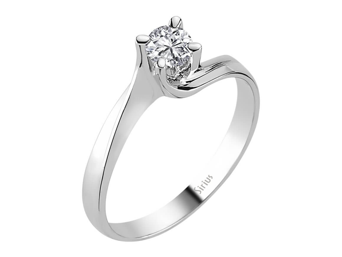 0,24 Karat Diamant Solitär Ring - handgefertigter Diamantschmuck aus Feingold | Sirius Diamant