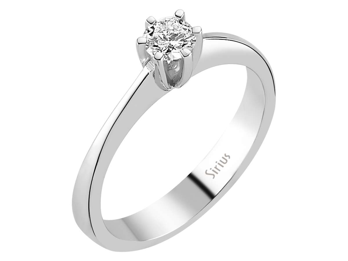 0,27 Karat Diamant Solitär Ring - handgefertigter Diamantschmuck aus Feingold | Sirius Diamant