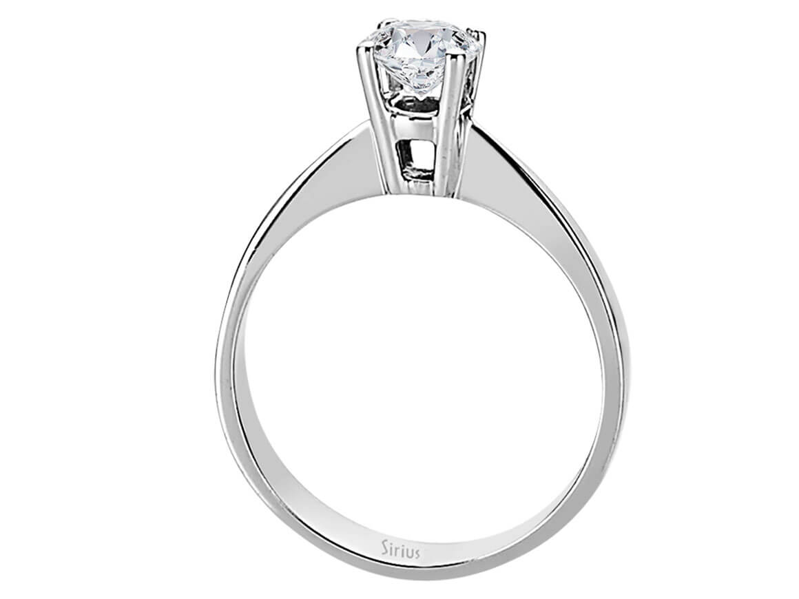 0,56 Karat Diamat Solitär Ring - handgefertigter Diamantschmuck aus Feingold | Sirius Diamant