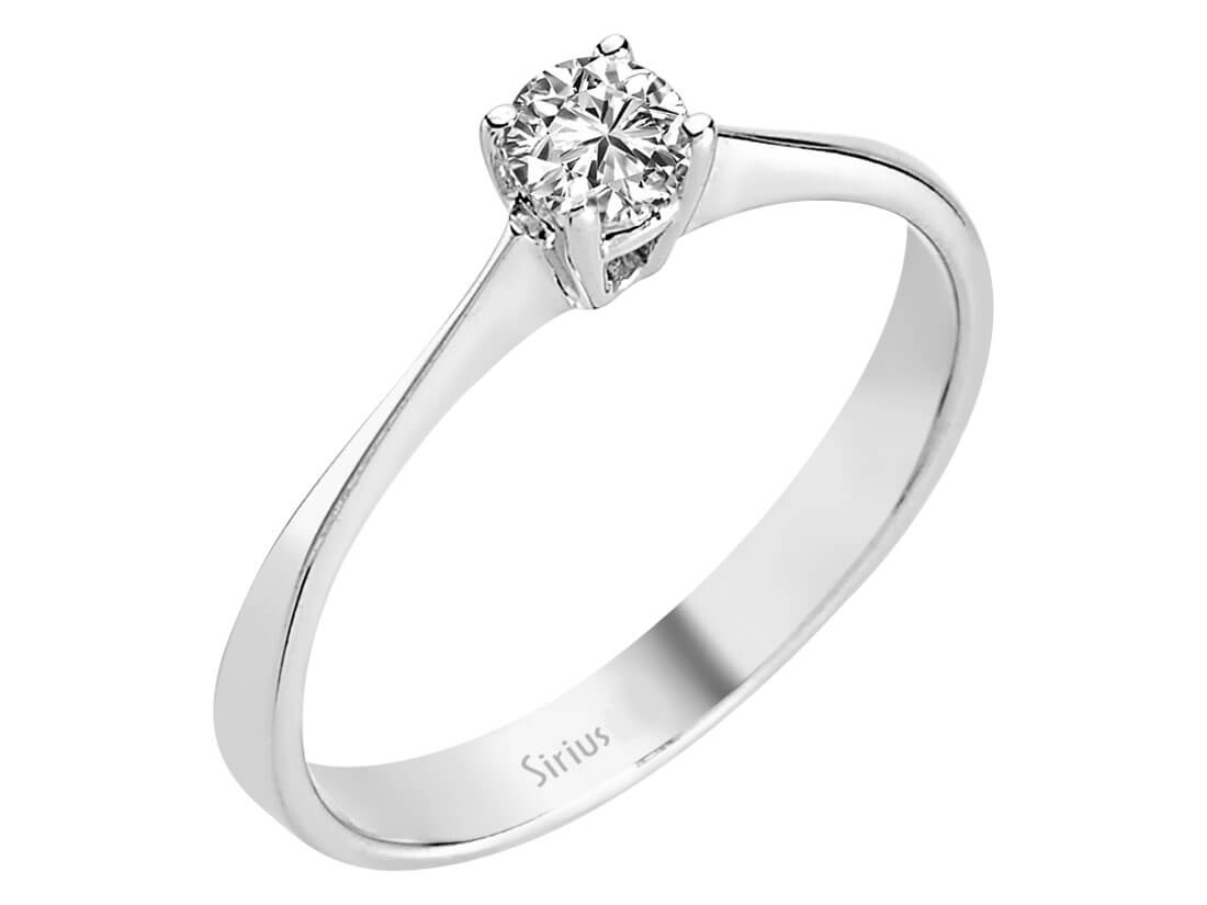 0,22 Carat Diamant Solitär Ring - handgefertigter Diamantschmuck aus Feingold | Sirius Diamant