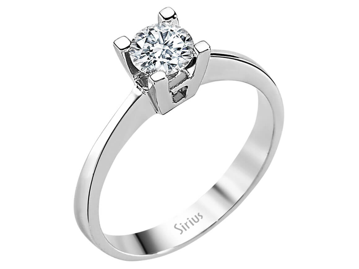 F color 0.50 carat diamond solitaire ring