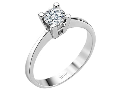 F color 0.50 carat diamond solitaire ring
