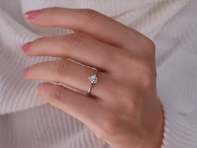 0.37 carat diamond solitaire ring