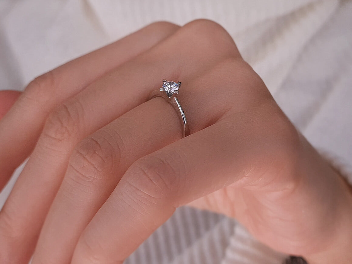 0.37 carat diamond solitaire ring
