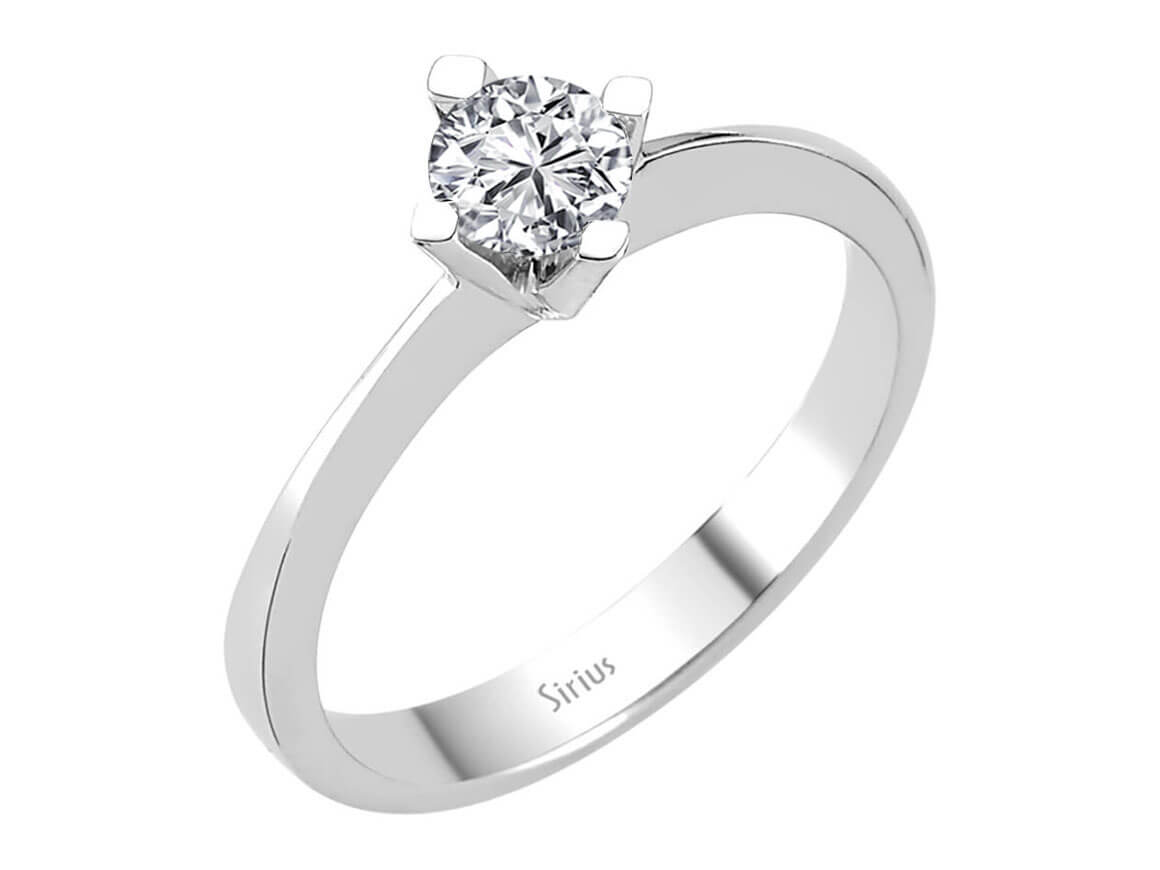 0,37 Carat Diamant Solitär Ring - handgefertigter Diamantschmuck aus Feingold | Sirius Diamant