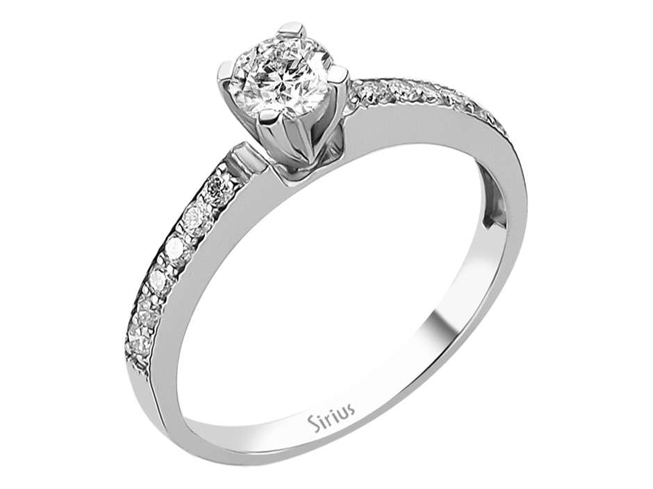 0,55 Karat Diamant Solitär Ring - handgefertigter Diamantschmuck aus Feingold | Sirius Diamant