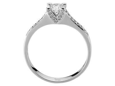 0.57 carat diamond solitaire ring in 14K white gold