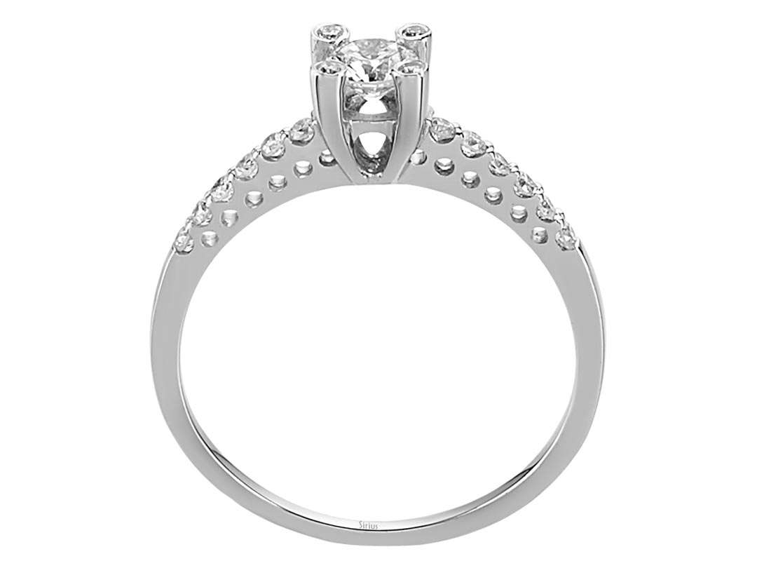 Insgesamt 0,38 Karat Diamant Solitär Ring - handgefertigter Diamantschmuck aus Feingold | Sirius Diamant