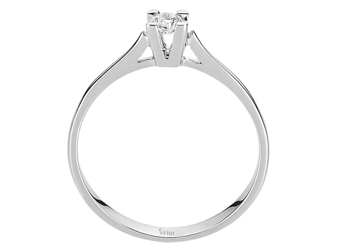0,14 Karat Diamant Solitär Ring - handgefertigter Diamantschmuck aus Feingold | Sirius Diamant