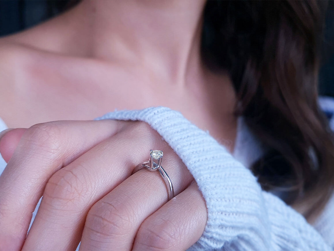 0.28 carat diamond solitaire ring