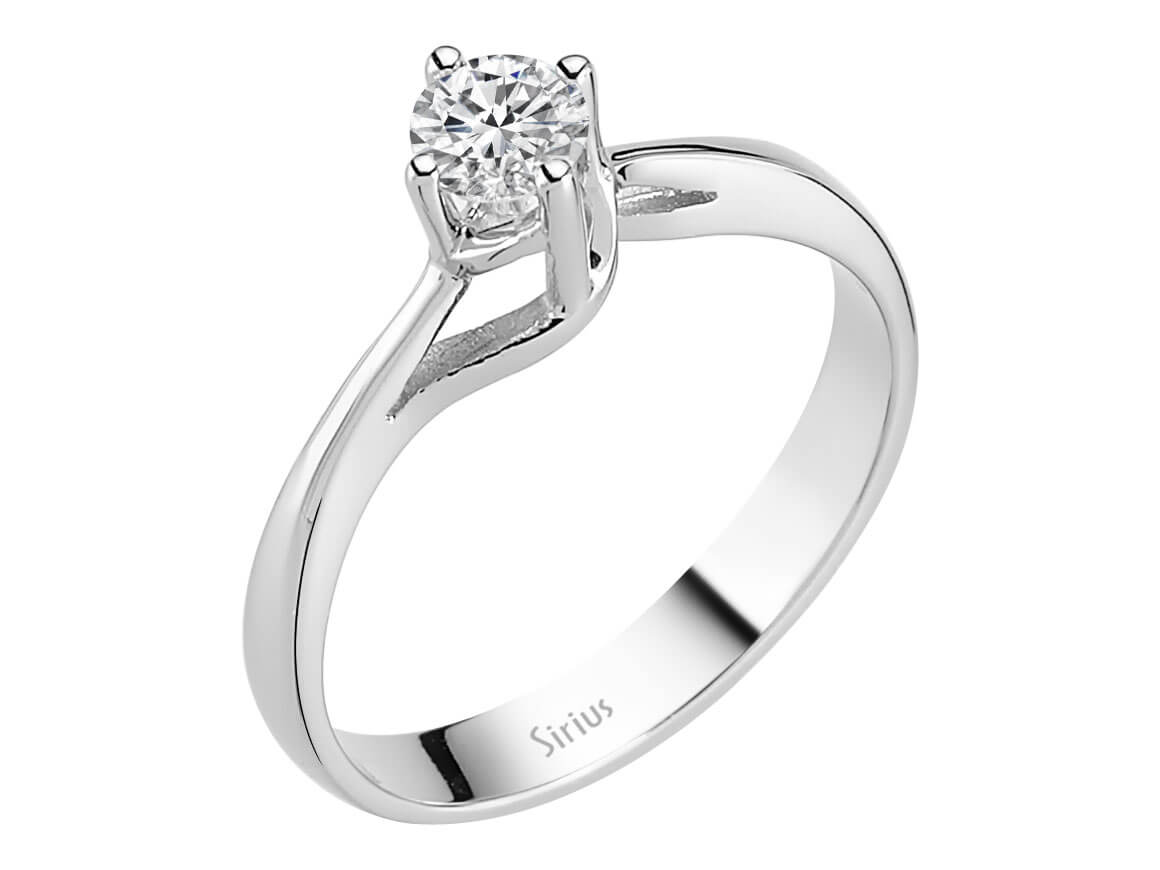 0,28 Karat Diamant Solitär Ring - handgefertigter Diamantschmuck aus Feingold | Sirius Diamant