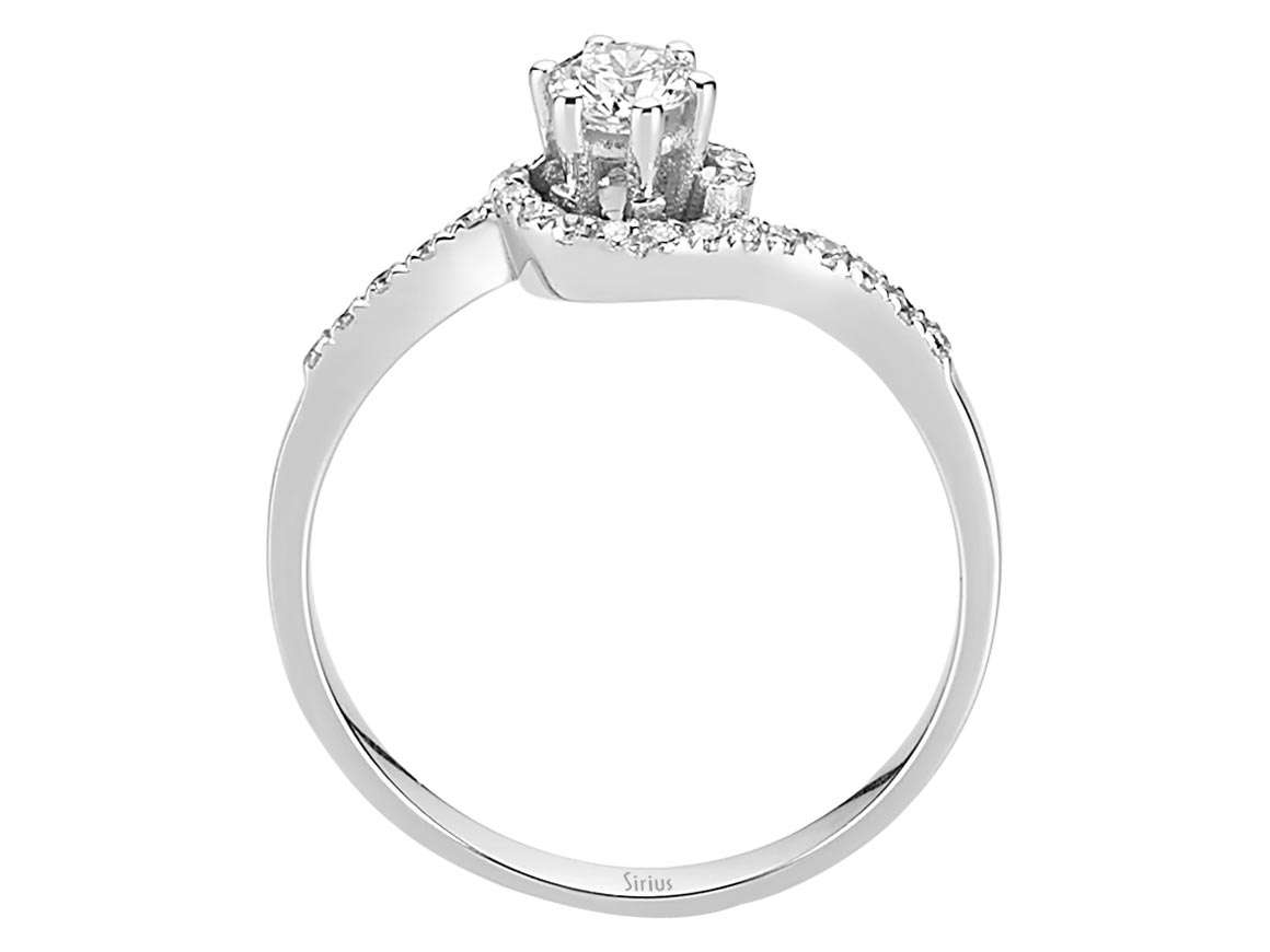 0,34 Karat Diamant Solitär Ring - handgefertigter Diamantschmuck aus Feingold | Sirius Diamant