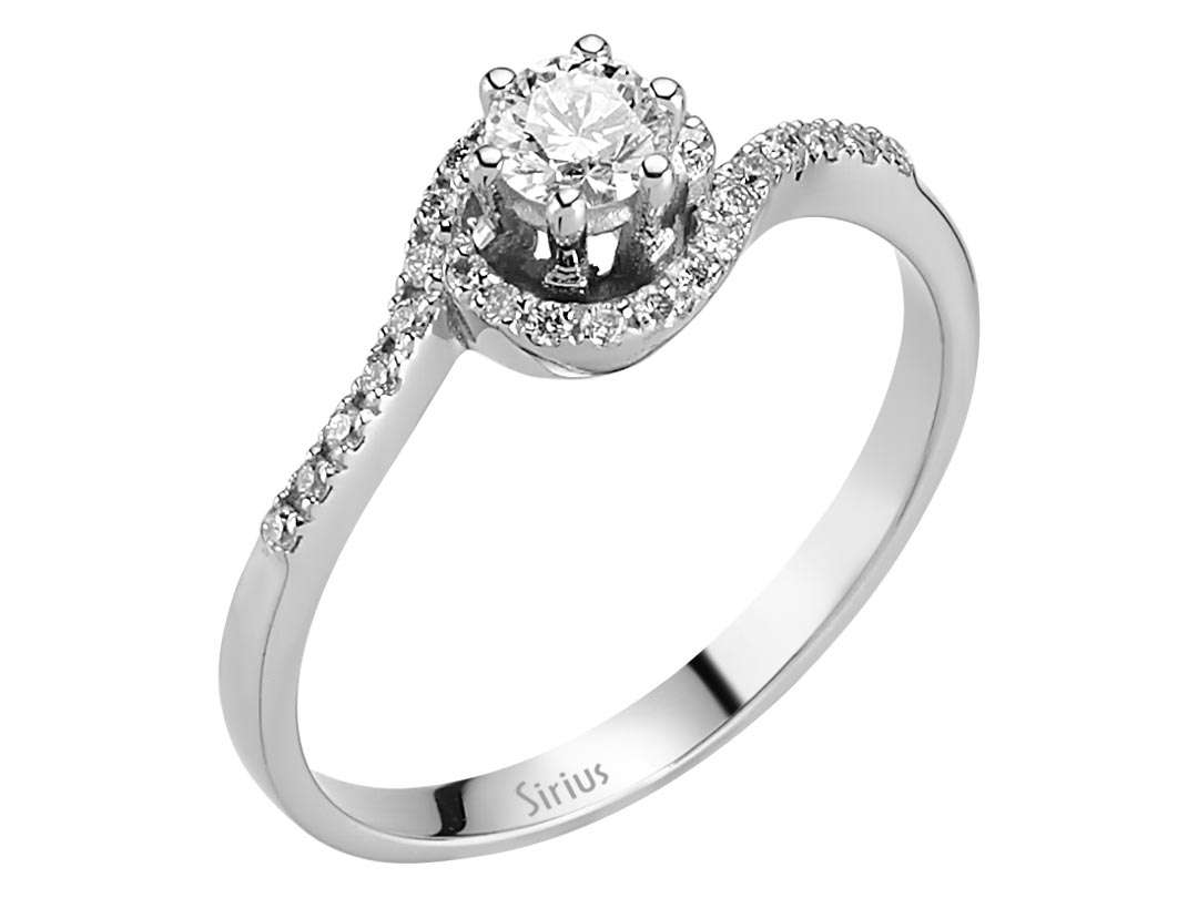 0,34 Karat Diamant Solitär Ring - handgefertigter Diamantschmuck aus Feingold | Sirius Diamant