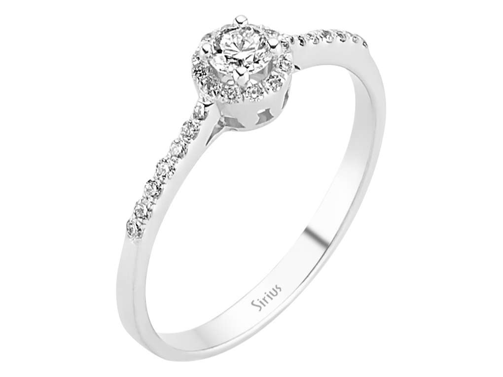 0,29 Karat Diamant Solitär Ring - handgefertigter Diamantschmuck aus Feingold | Sirius Diamant