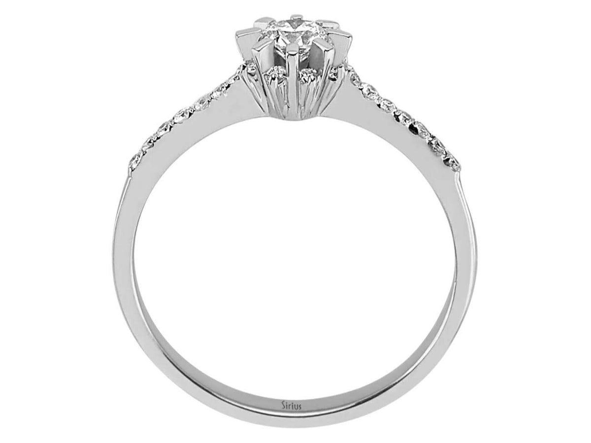 Insgesamt 0,34 Karat Diamant Solitär Ring - handgefertigter Diamantschmuck aus Feingold | Sirius Diamant