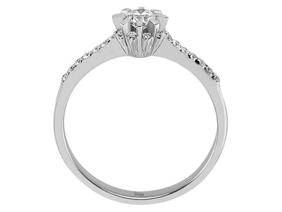 Total 0.34 carat diamond solitaire ring