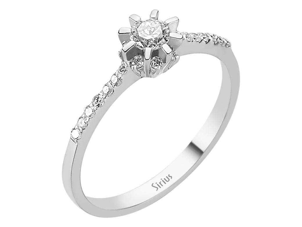 Insgesamt 0,34 Karat Diamant Solitär Ring - handgefertigter Diamantschmuck aus Feingold | Sirius Diamant