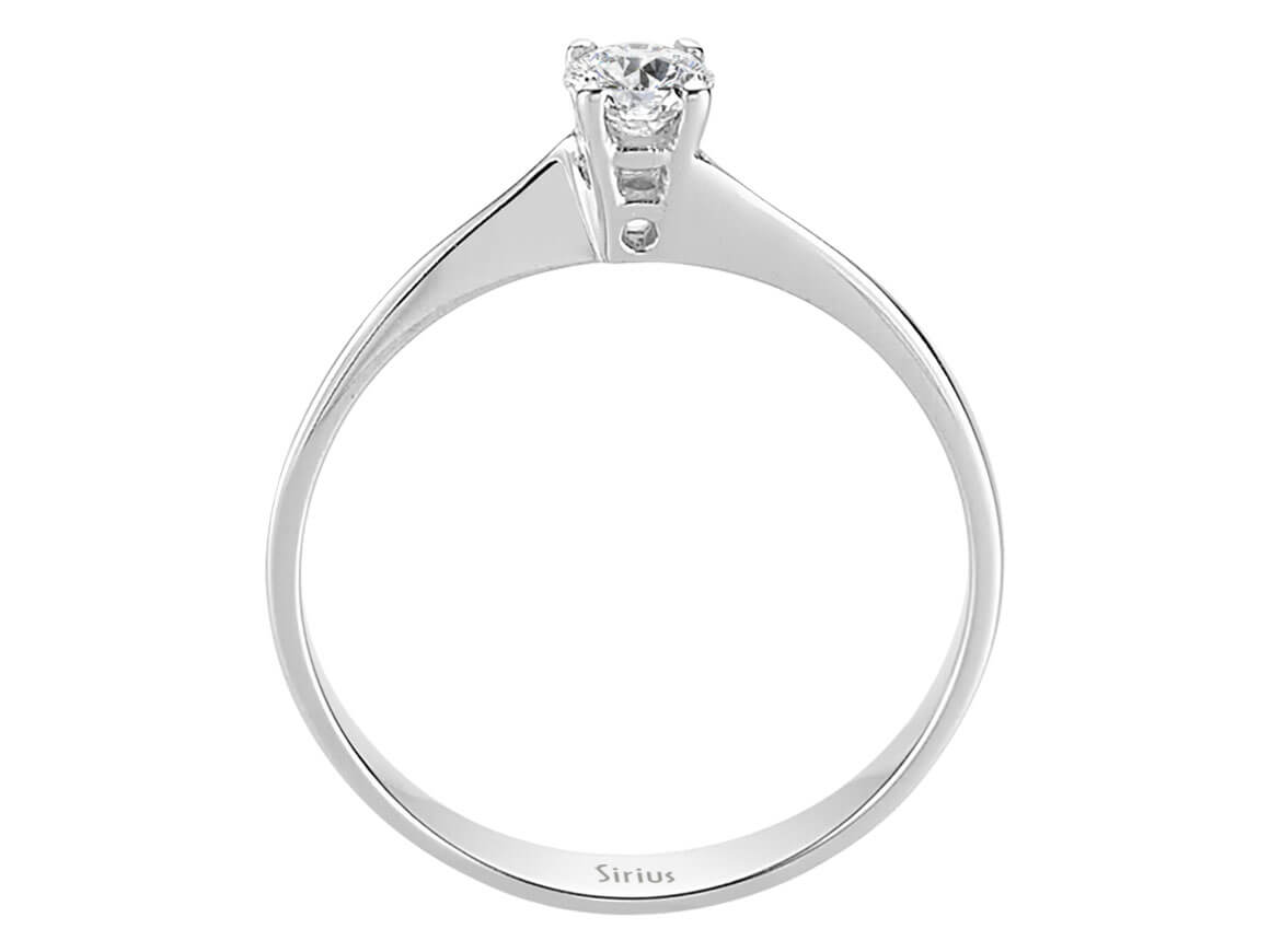 0,20 Karat Diamant Solitär Ring - handgefertigter Diamantschmuck aus Feingold | Sirius Diamant