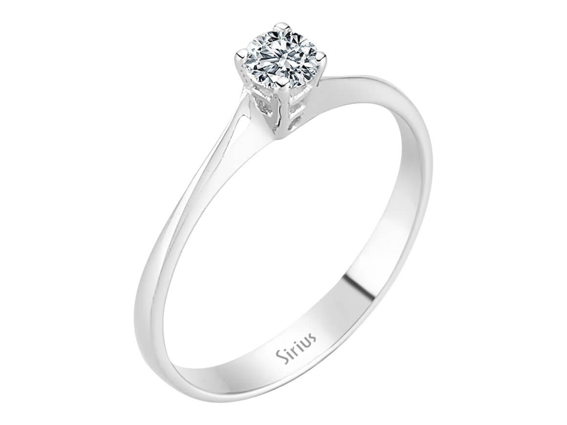 0,20 Karat Diamant Solitär Ring - handgefertigter Diamantschmuck aus Feingold | Sirius Diamant
