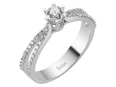 total 0.55 carat diamond solitaire ring