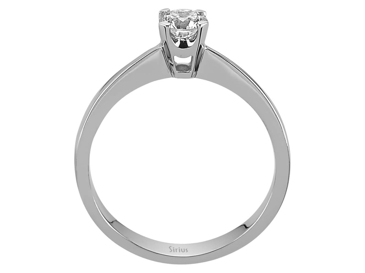 0,34 Karat Diamant Solitär Ring - handgefertigter Diamantschmuck aus Feingold | Sirius Diamant