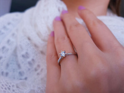 0.26 carat diamond solitaire ring