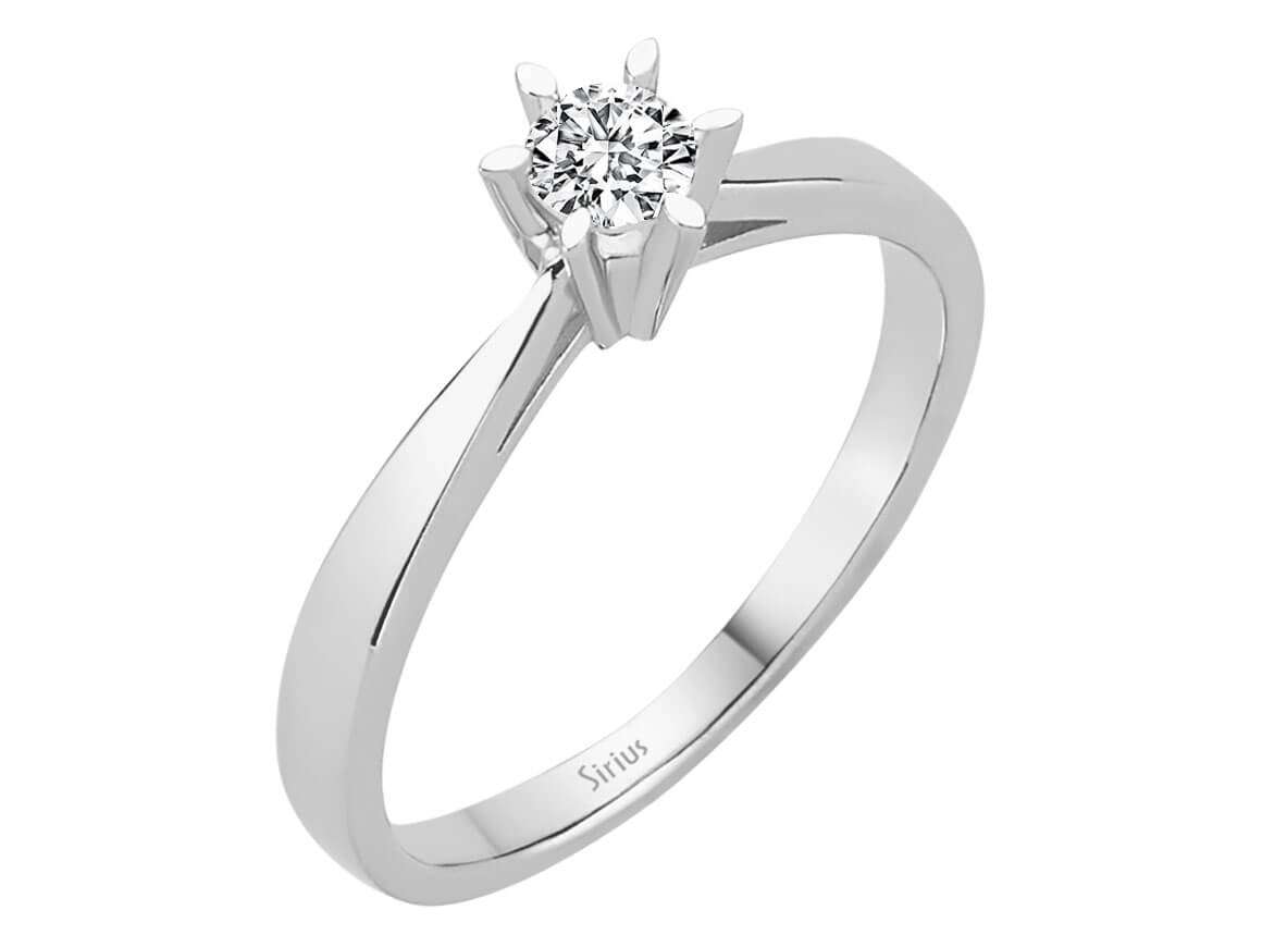 0,26 Karat Diamant Solitär Ring - handgefertigter Diamantschmuck aus Feingold | Sirius Diamant