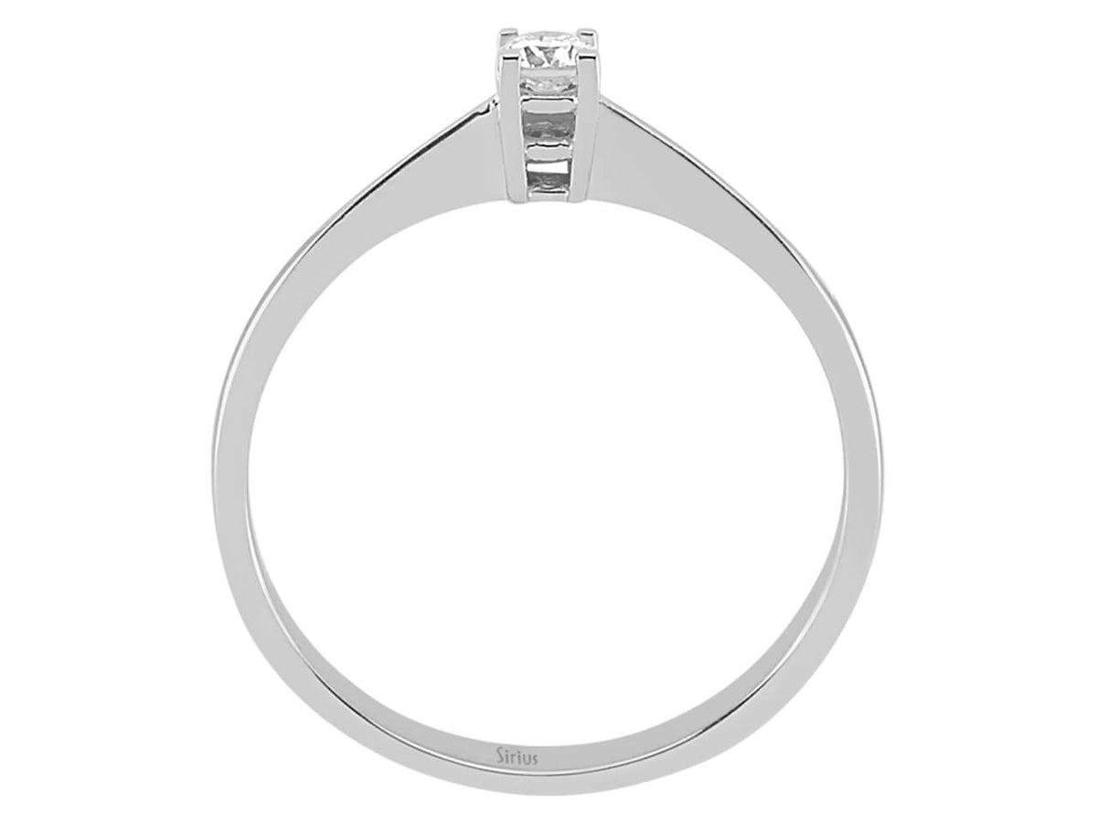 0,10 Karat Diamant Solitär Ring - handgefertigter Diamantschmuck aus Feingold | Sirius Diamant